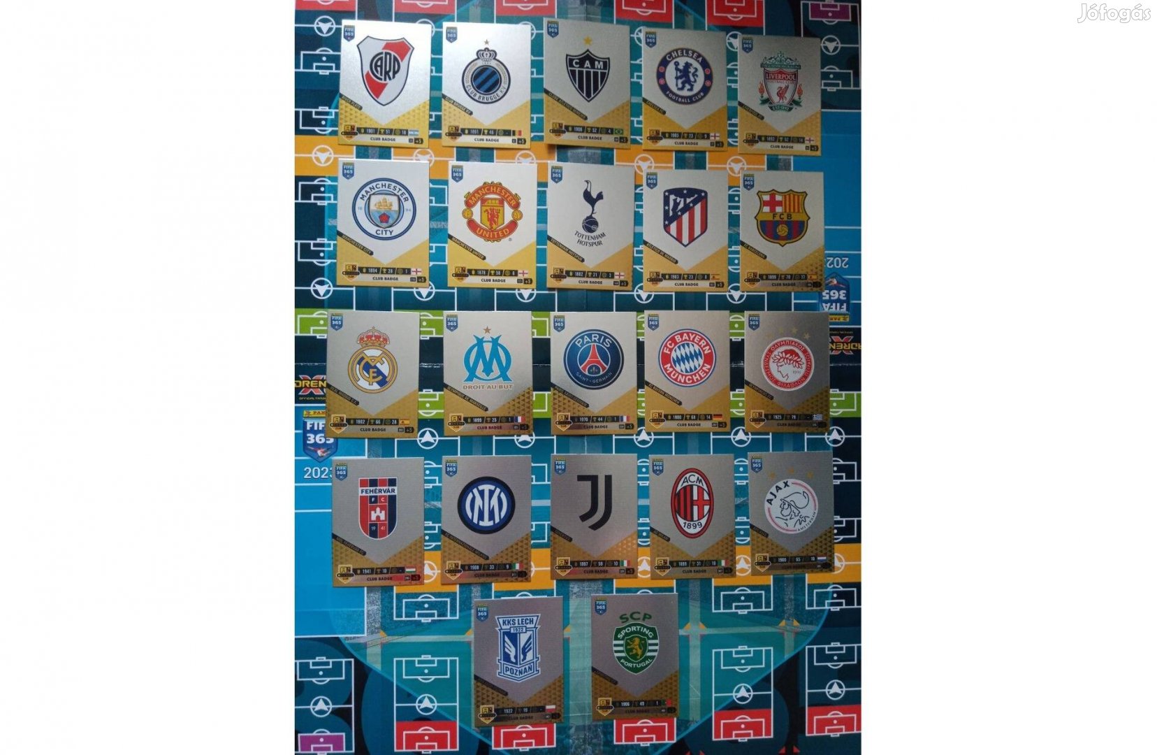 Panini FIFA 365 2023 Adrenalyn Club Badge címer teljes szett kártya