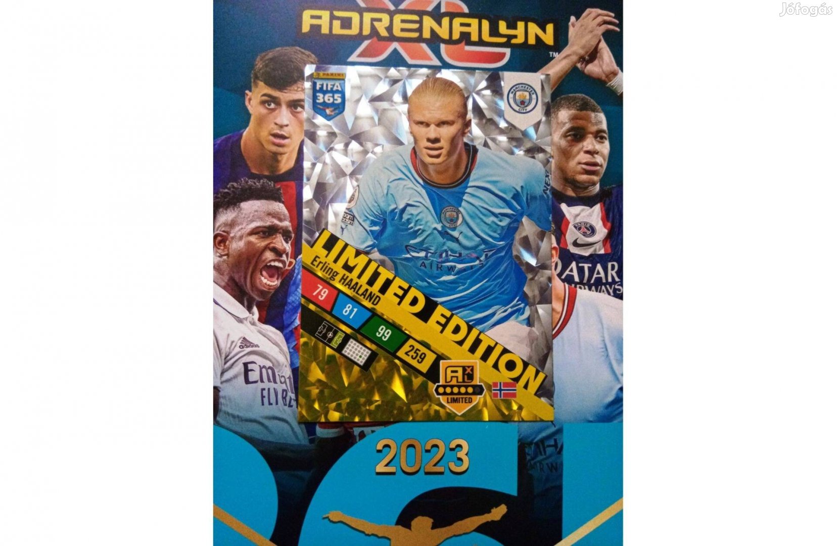 Panini FIFA 365 2023 Adrenalyn Haaland XXL Limited focis kártya