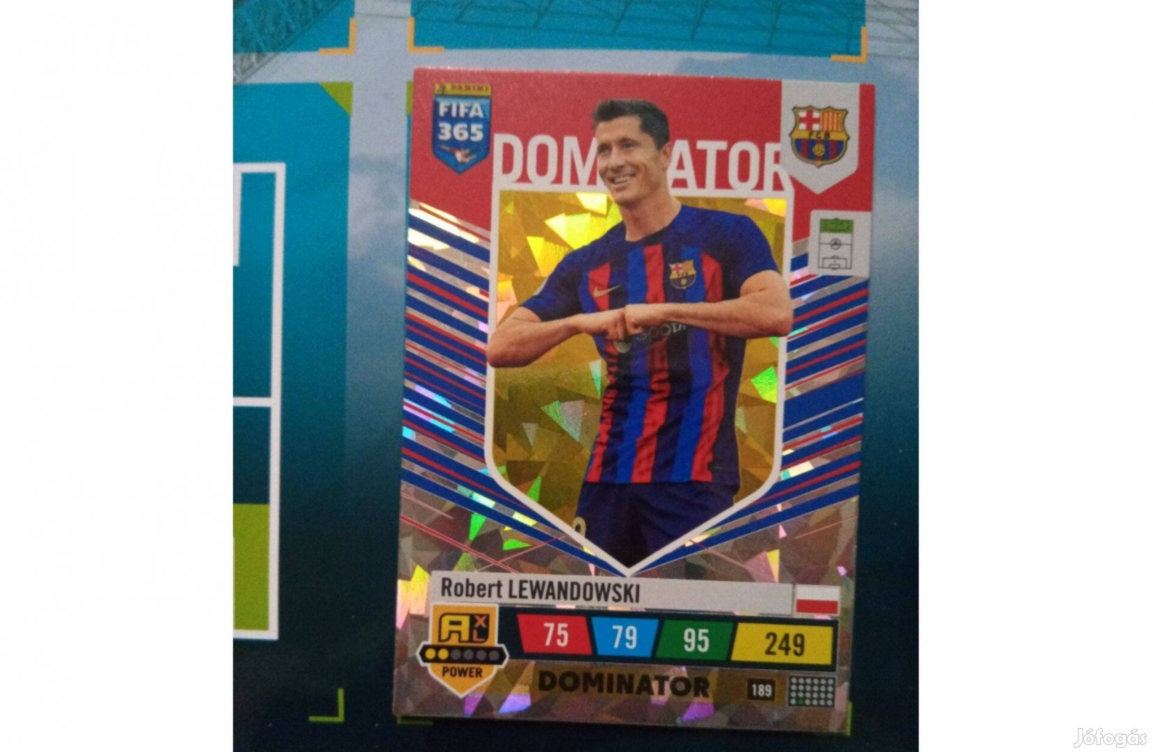 Panini FIFA 365 2023 Adrenalyn Lewandowski Dominator focis kártya