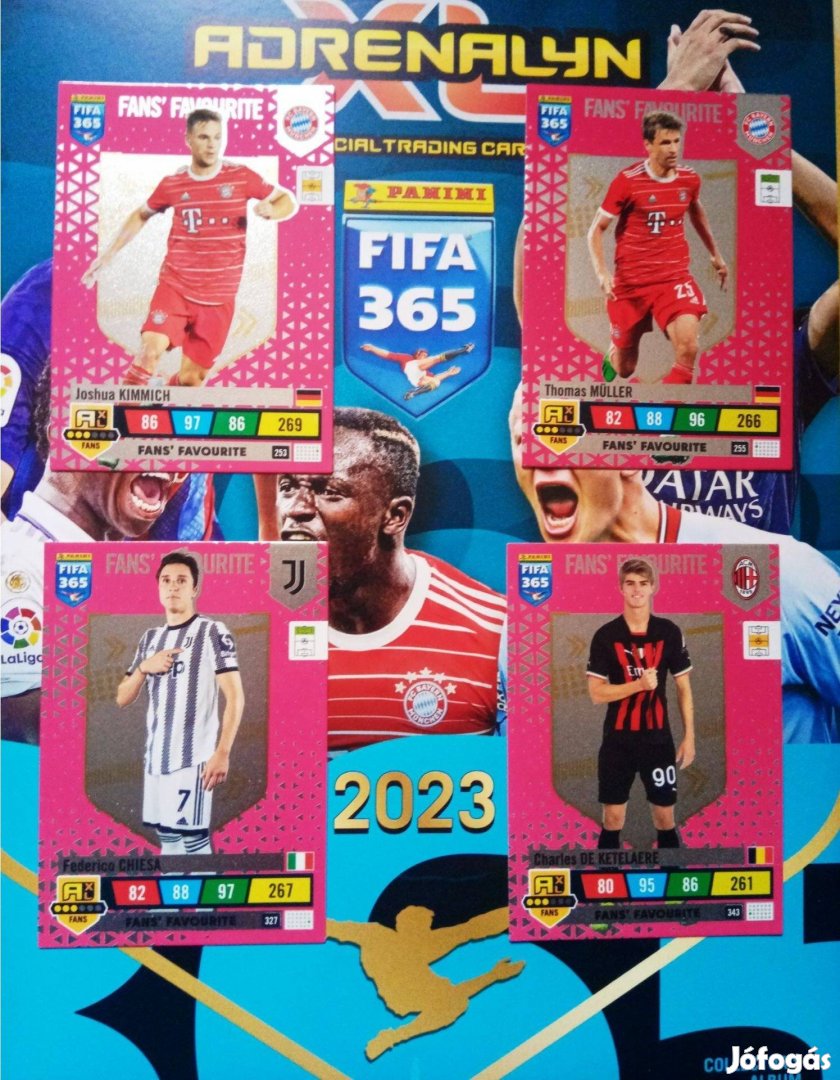 PANINI FIFA 365 ADRENALYN 2023 - FANS FAVOURITES - cartes manquantes