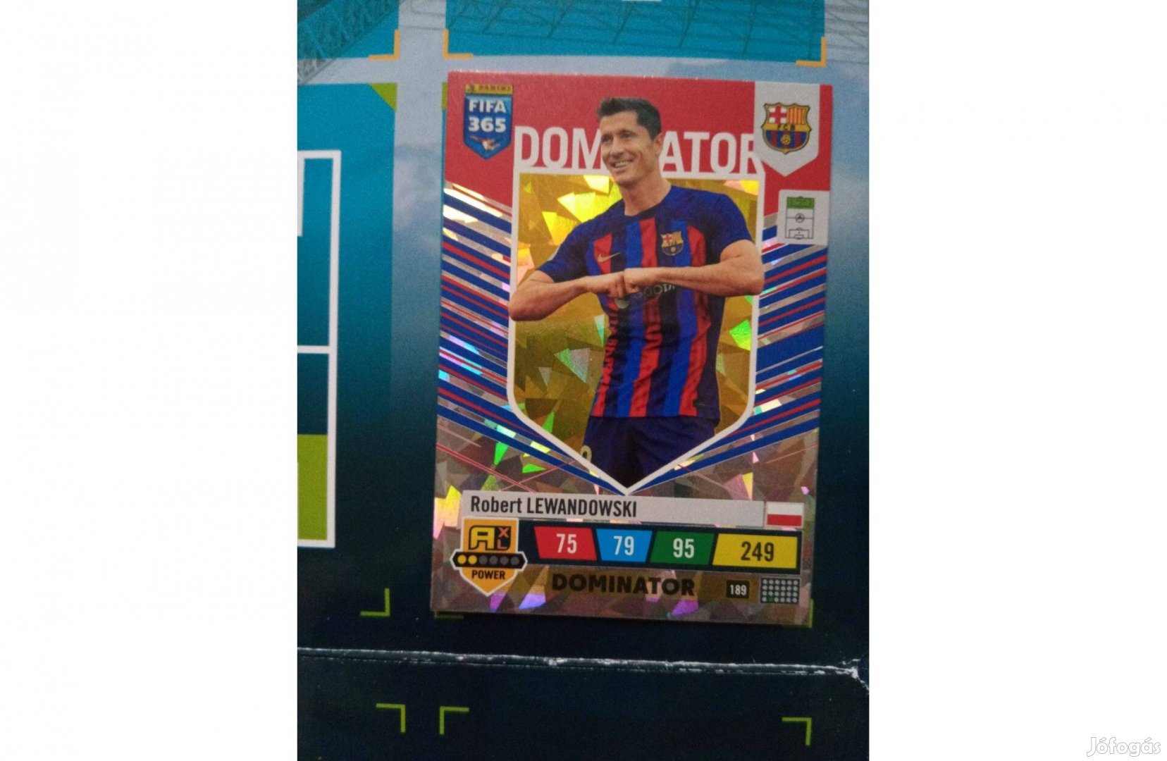 Panini FIFA 365 2023 Adrenalyn XL Lewandowski Dominator focis kártya