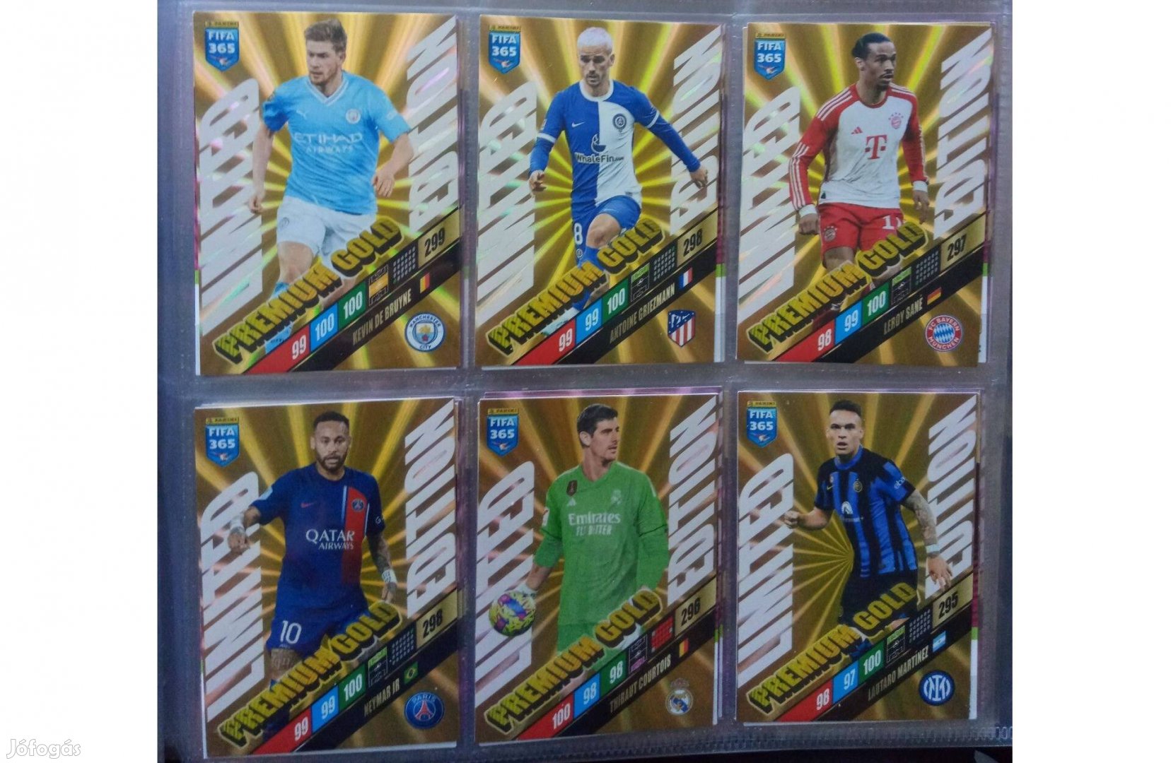 Panini FIFA 365 2024 Adrenalyn Prémium Gold Limited kártya