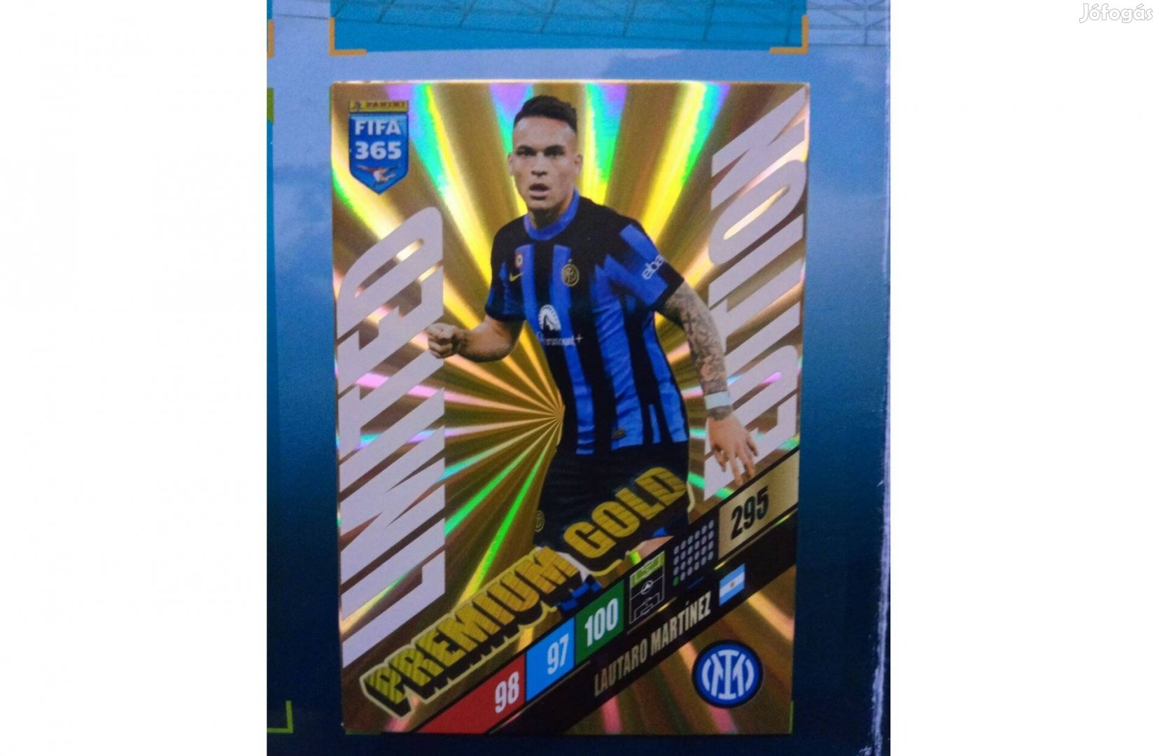 Panini FIFA 365 2024 Lautaro Martínez Prémium Gold Limited kártya