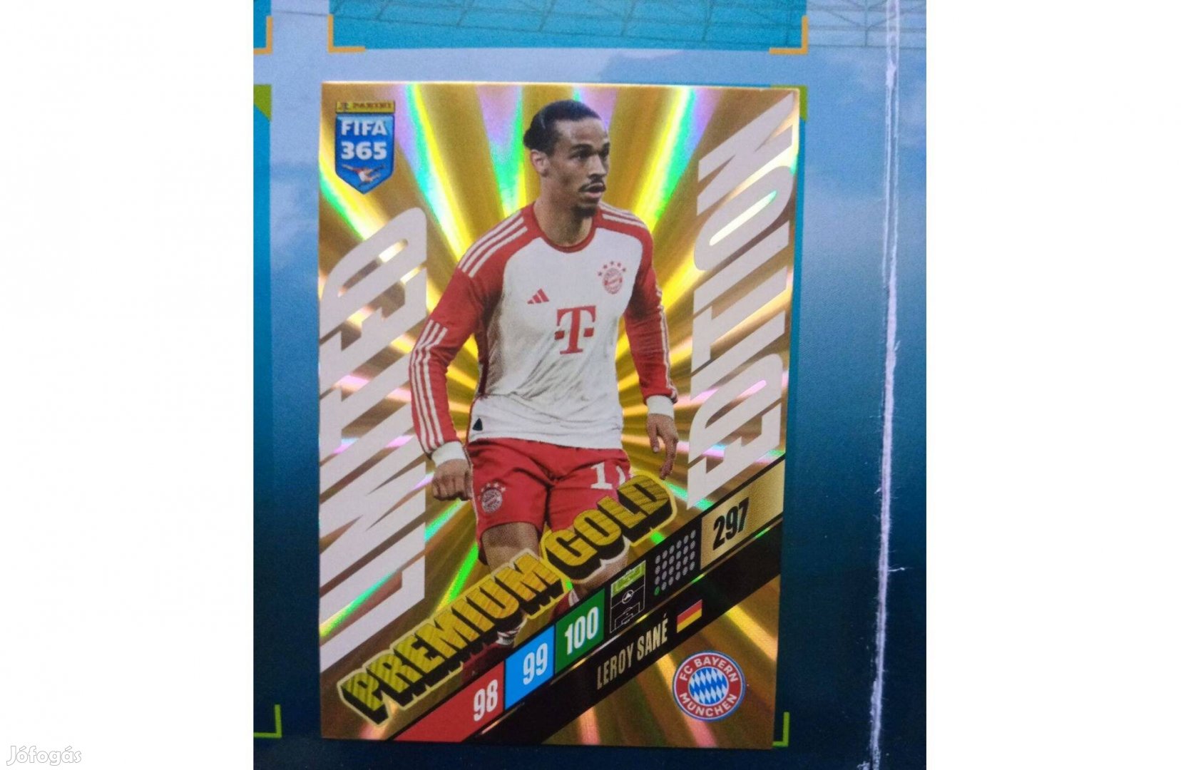 Panini FIFA 365 2024 Leroy Sané Prémium Gold Limited focis kártya