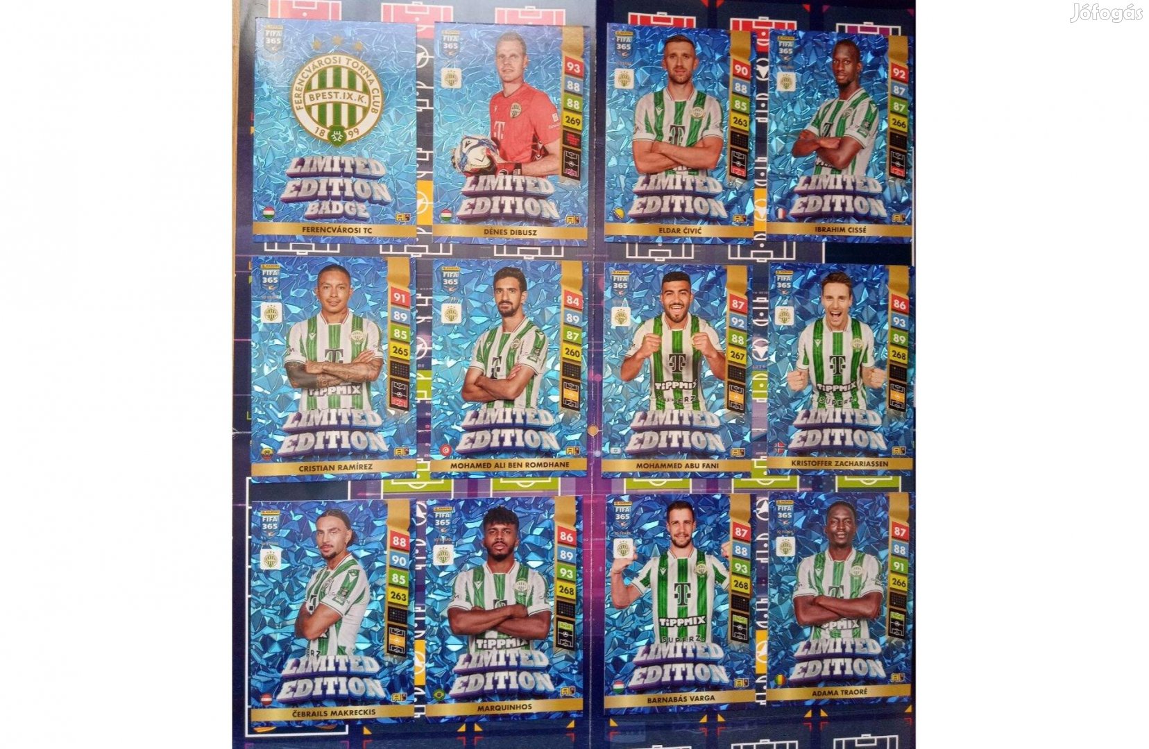 Panini FIFA 365 2025 Adrenalyn Ferencváros XXL Limited szett