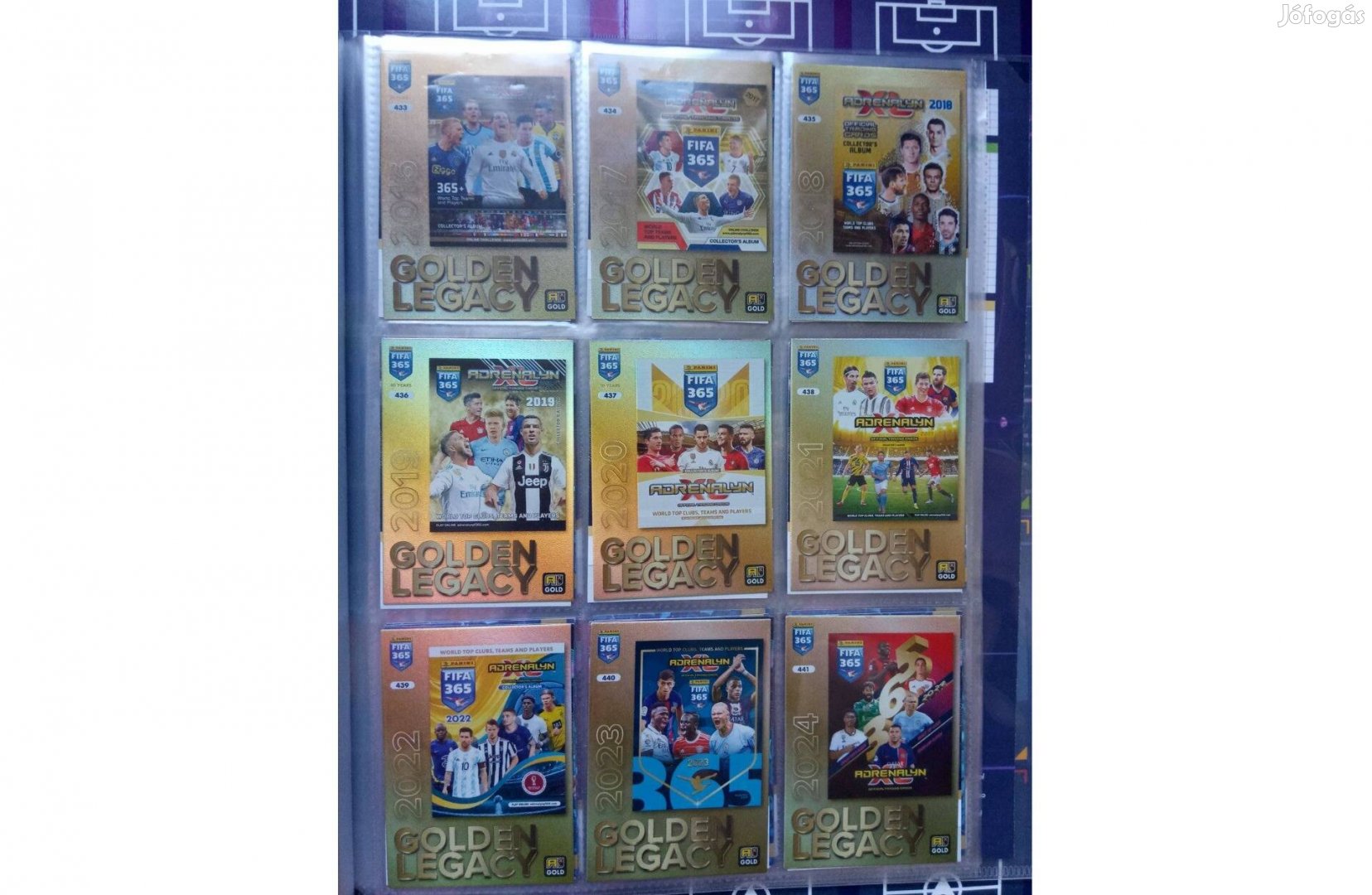 Panini FIFA 365 2025 Adrenalyn Gold Golden Legacy kártya