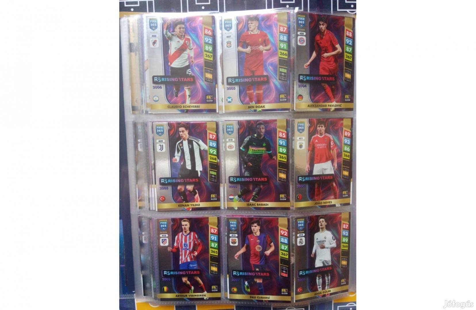 Panini FIFA 365 2025 Adrenalyn Rising Star focis kártya