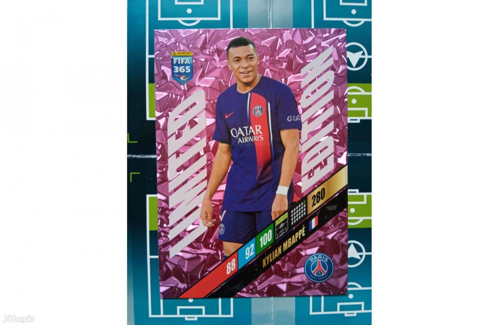 Panini FIFA 365 Adrenalyn 2024 Kylian Mbappé XXL Limited Tavaszi Akció