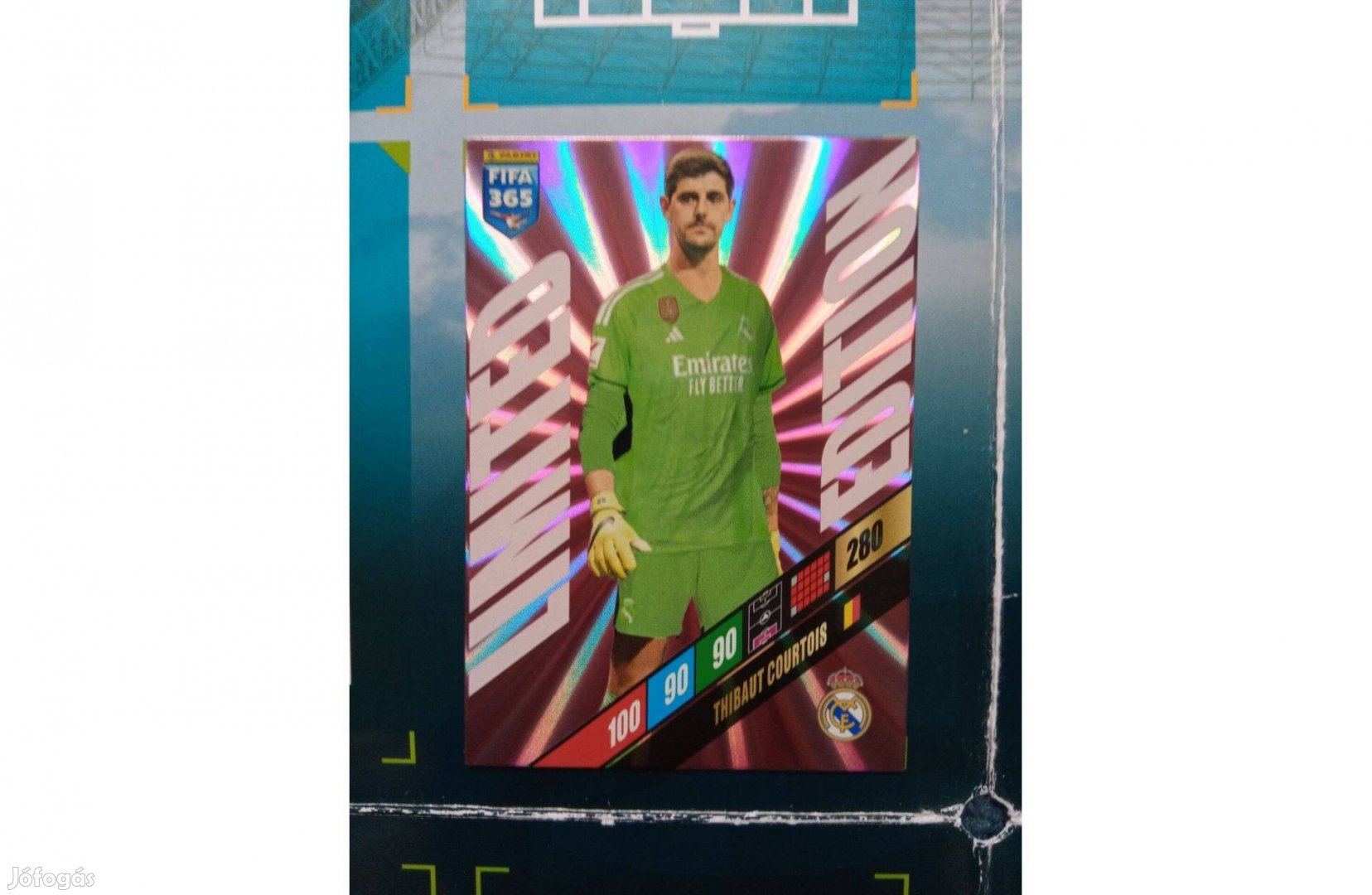 Panini FIFA 365 Adrenalyn 2024 Thibaut Courtois Limited kártya