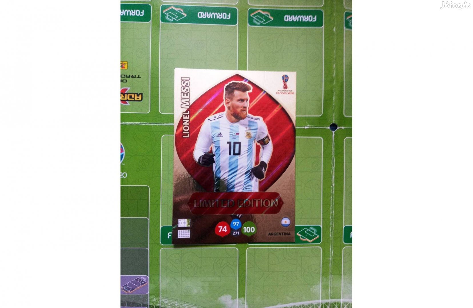 Panini FIFA World Cup 2018 Adrenalyn Messi XXL Limited focis kártya