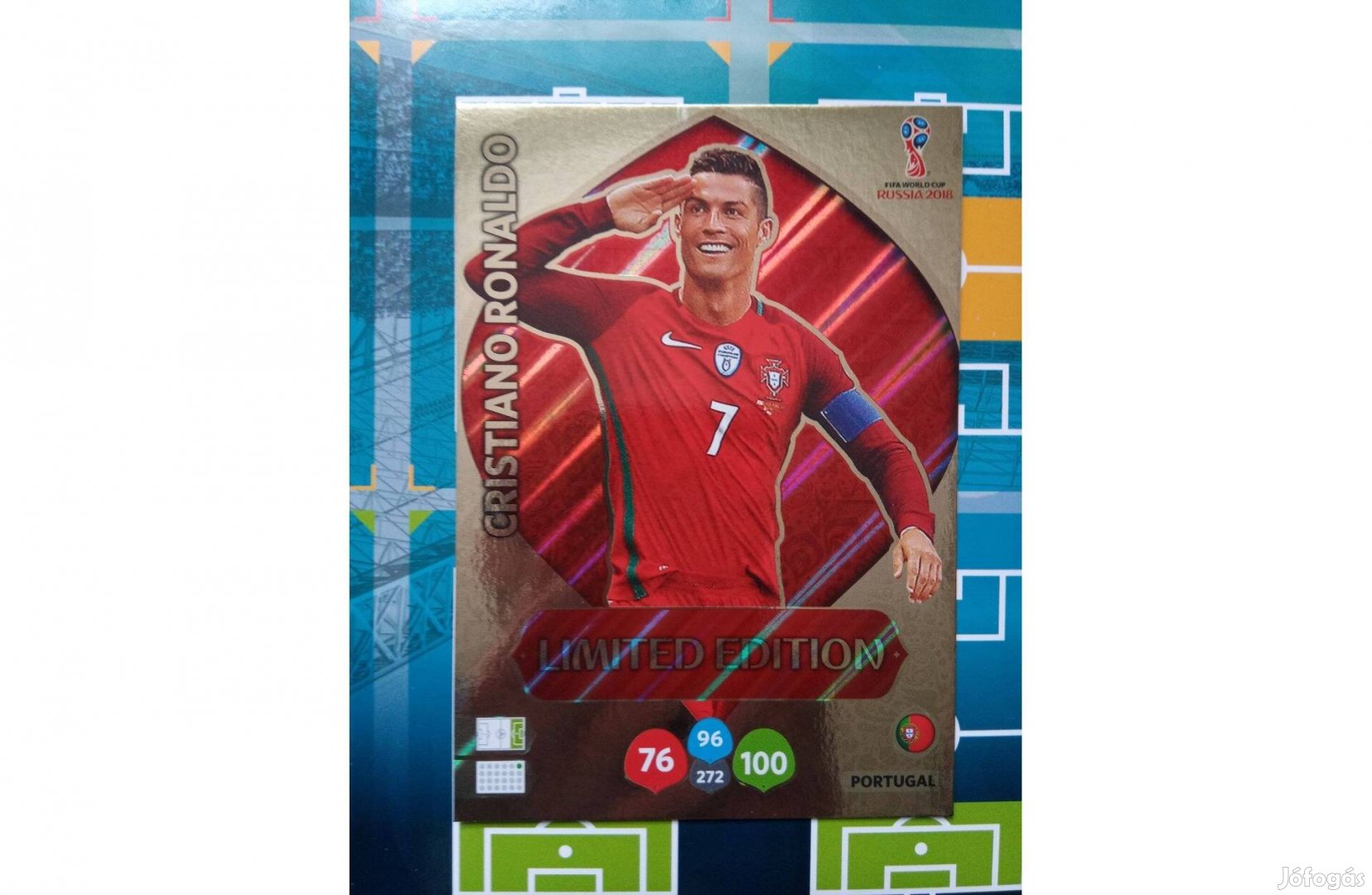 Panini FIFA World Cup 2018 Cristiano Ronaldo XXL Limited focis kártya