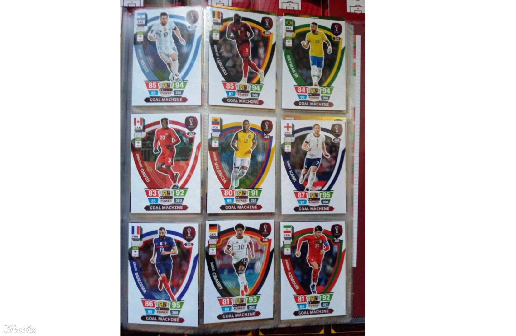 Panini FIFA World Cup Qatar 2022 Adrenalyn Goal Machine focis kártya