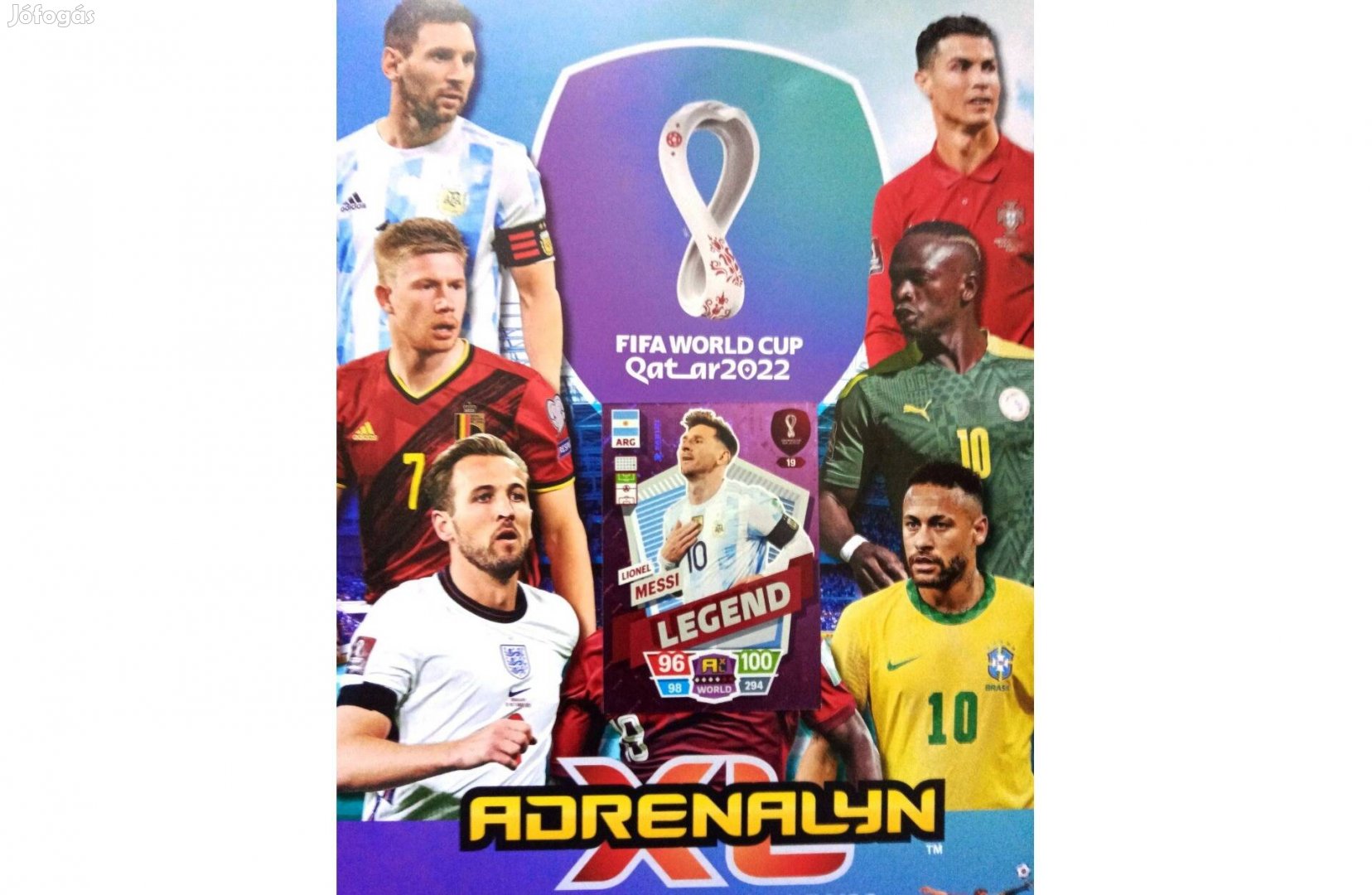 Panini FIFA World Cup Qatar 2022 Adrenalyn Messi Legend kártya