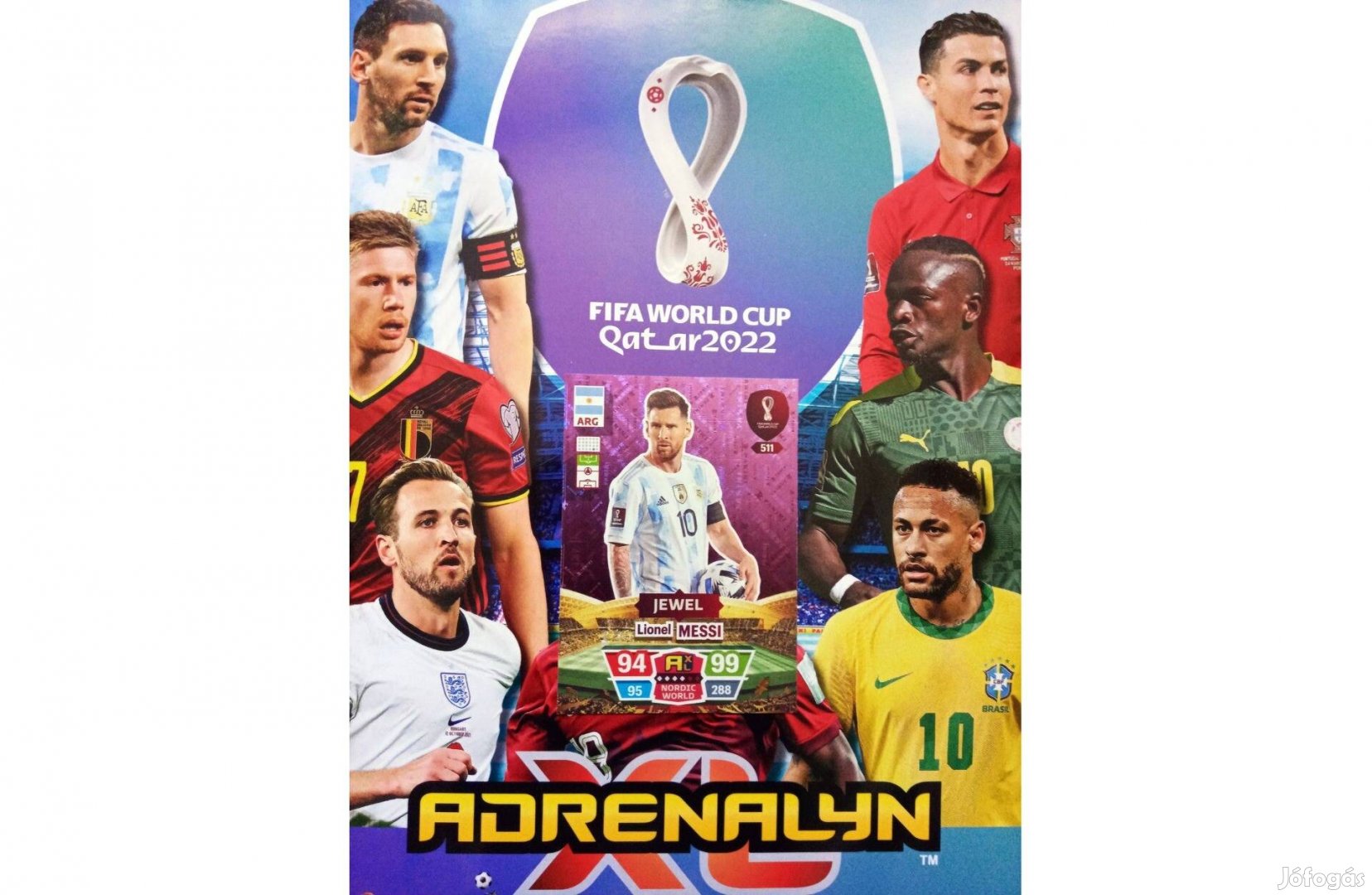 Panini FIFA World Cup Qatar 2022 Adrenalyn Nordic Messi focis kártya