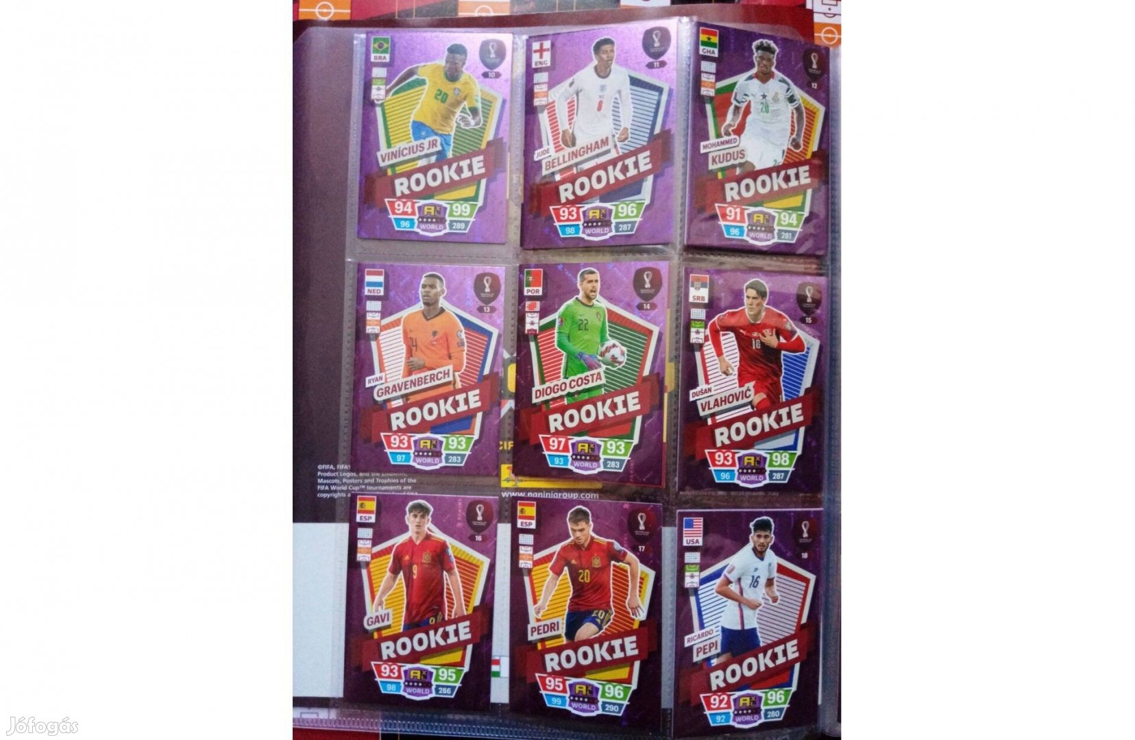 Panini FIFA World Cup Qatar 2022 Adrenalyn Rookie kártya