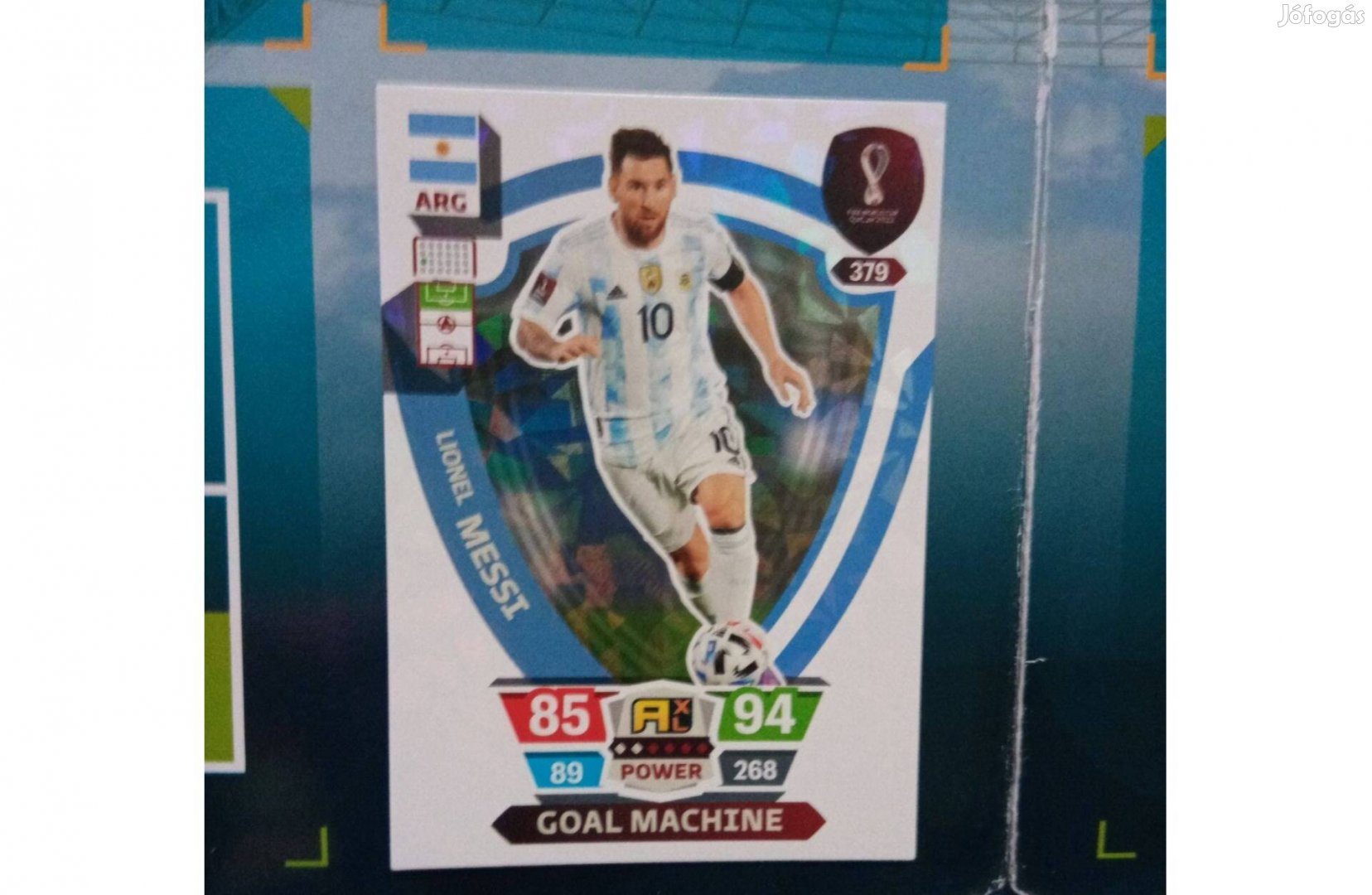 Panini FIFA World Cup Qatar 2022 Goal Machine Messi focis kártya