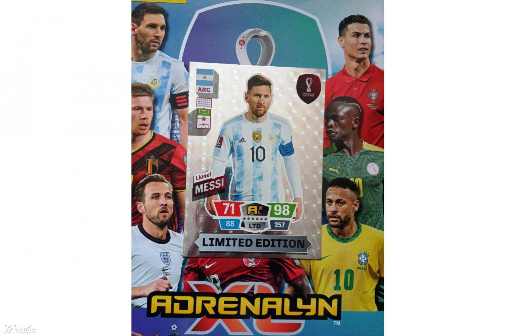 Panini FIFA World Cup Qatar 2022 XXL Limited Messi focis kártya