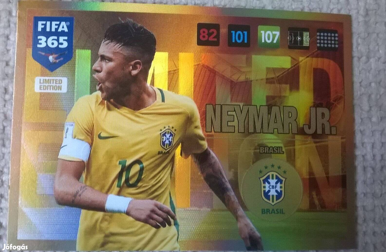 Panini Fifa 365 2017 Neymar limited kártya