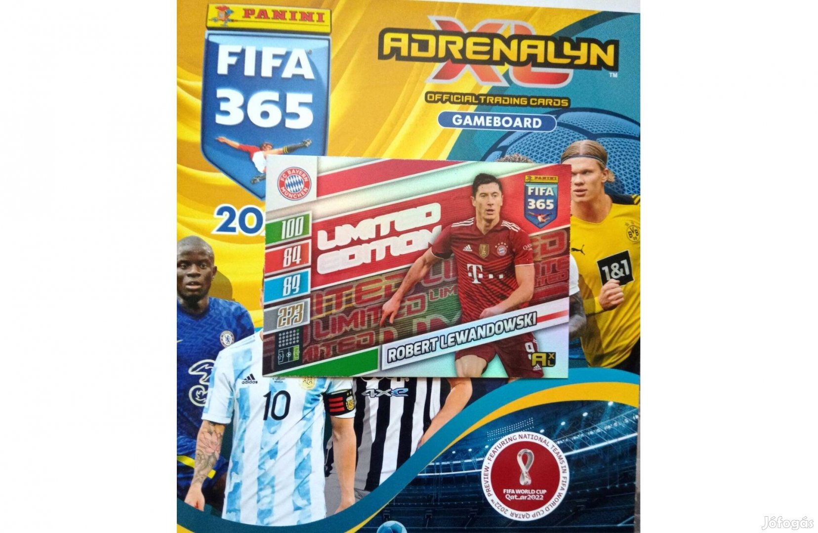Panini Fifa 365 2022 Adrenalyn Lewandowski XXL Limited kártya