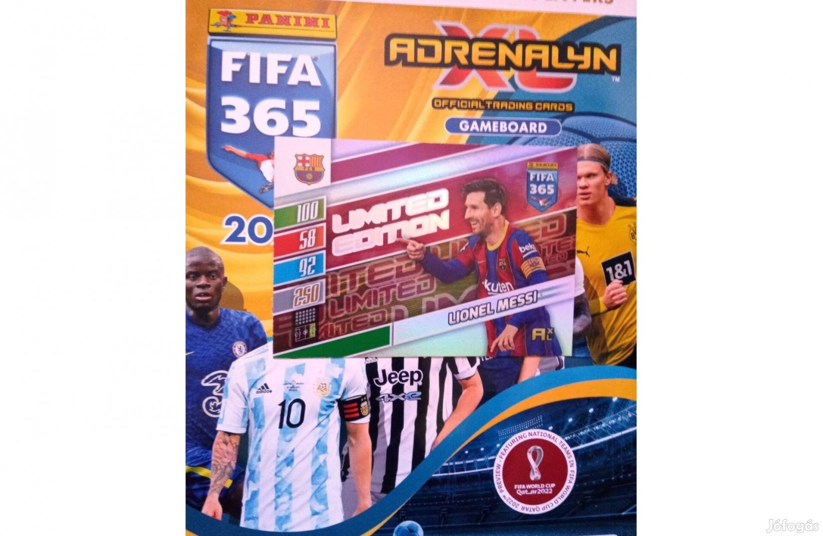 Panini Fifa 365 2022 Adrenalyn Messi XXL Limited focis kártya