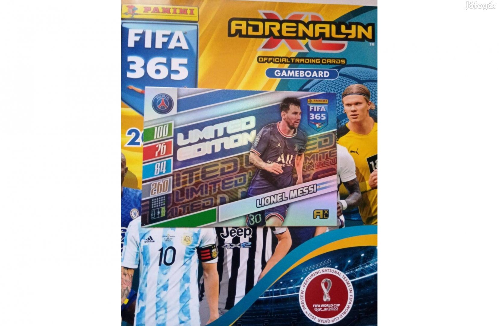 Panini Fifa 365 2022 Adrenalyn Update Messi XXL Limited focis kártya