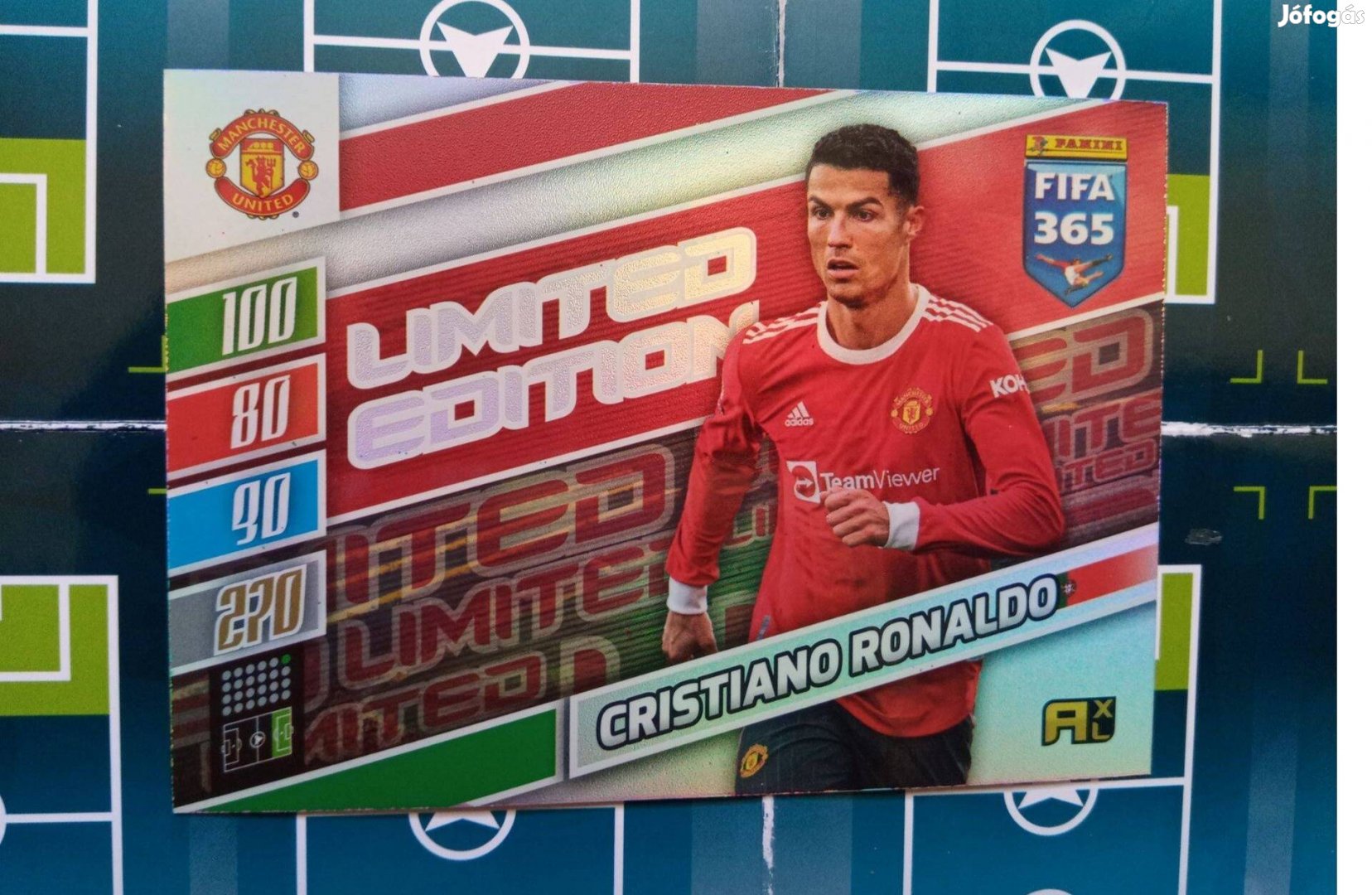 Panini Fifa 365 2022 Adrenalyn Update Ronaldo XXL Limited kártya