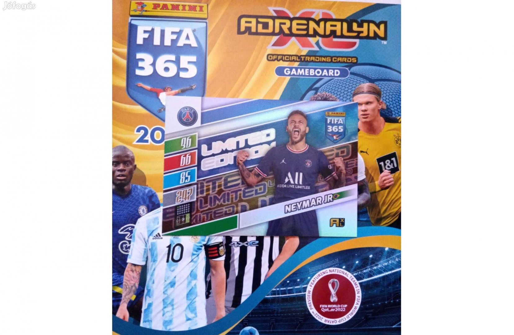 Panini Fifa 365 2022 Neymar Jr XXL Limited focis kártya