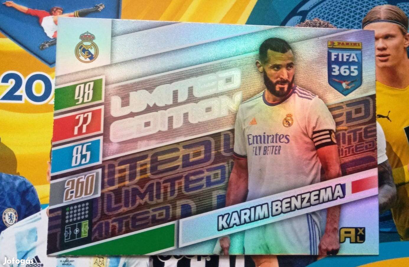 Panini Fifa 365 2022 Update Karim Benzema XXL Limited kártya