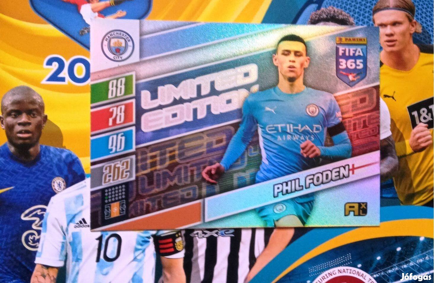 Panini Fifa 365 2022 Update Phil Foden XXL Limited focis kártya