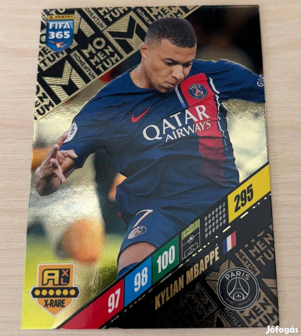 Panini Fifa 365 23-24 M3 Kylian Mbappé Momentum focis kártya