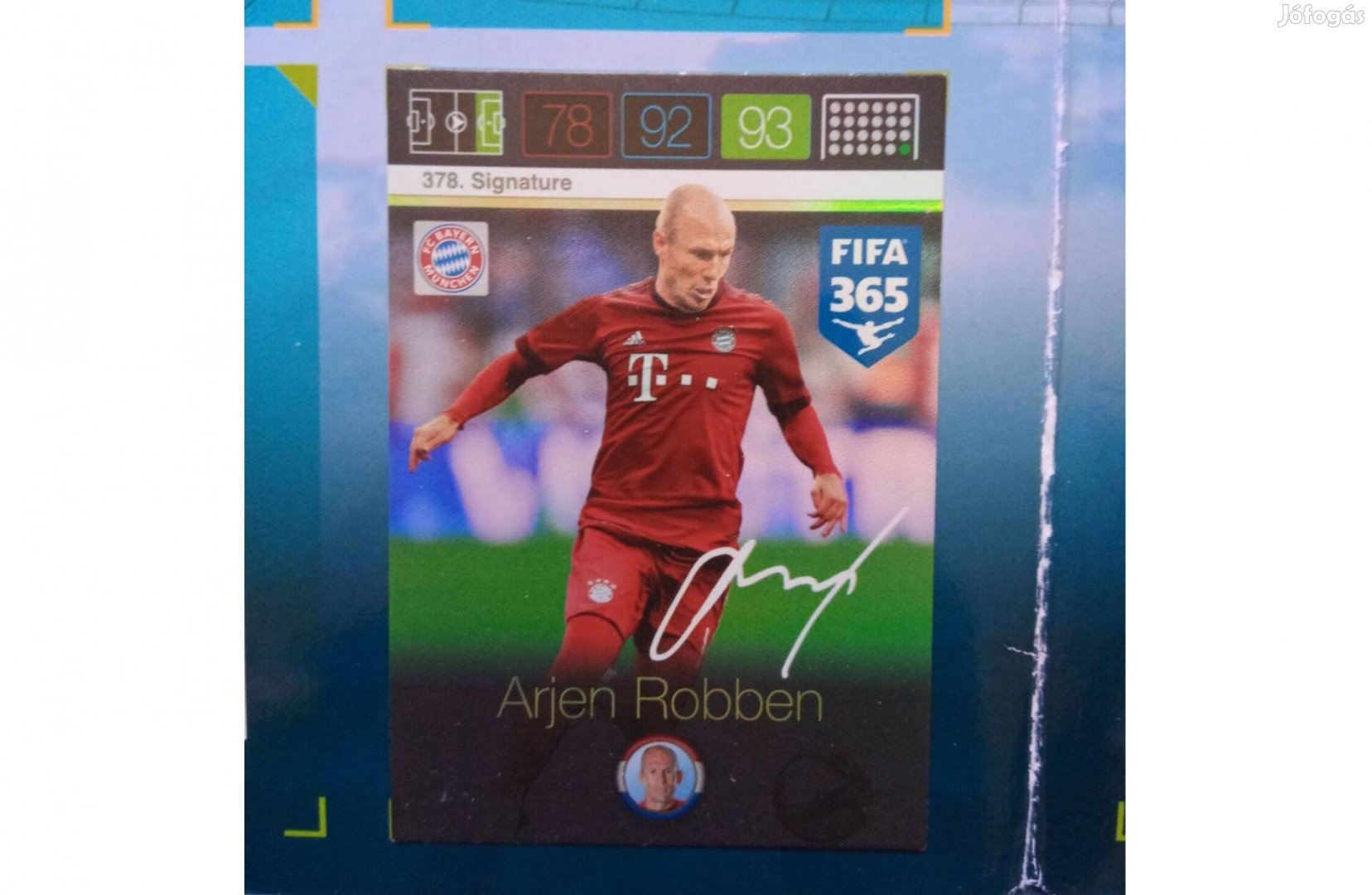Panini Fifa 365 Adrenalyn Robben Signature kártya
