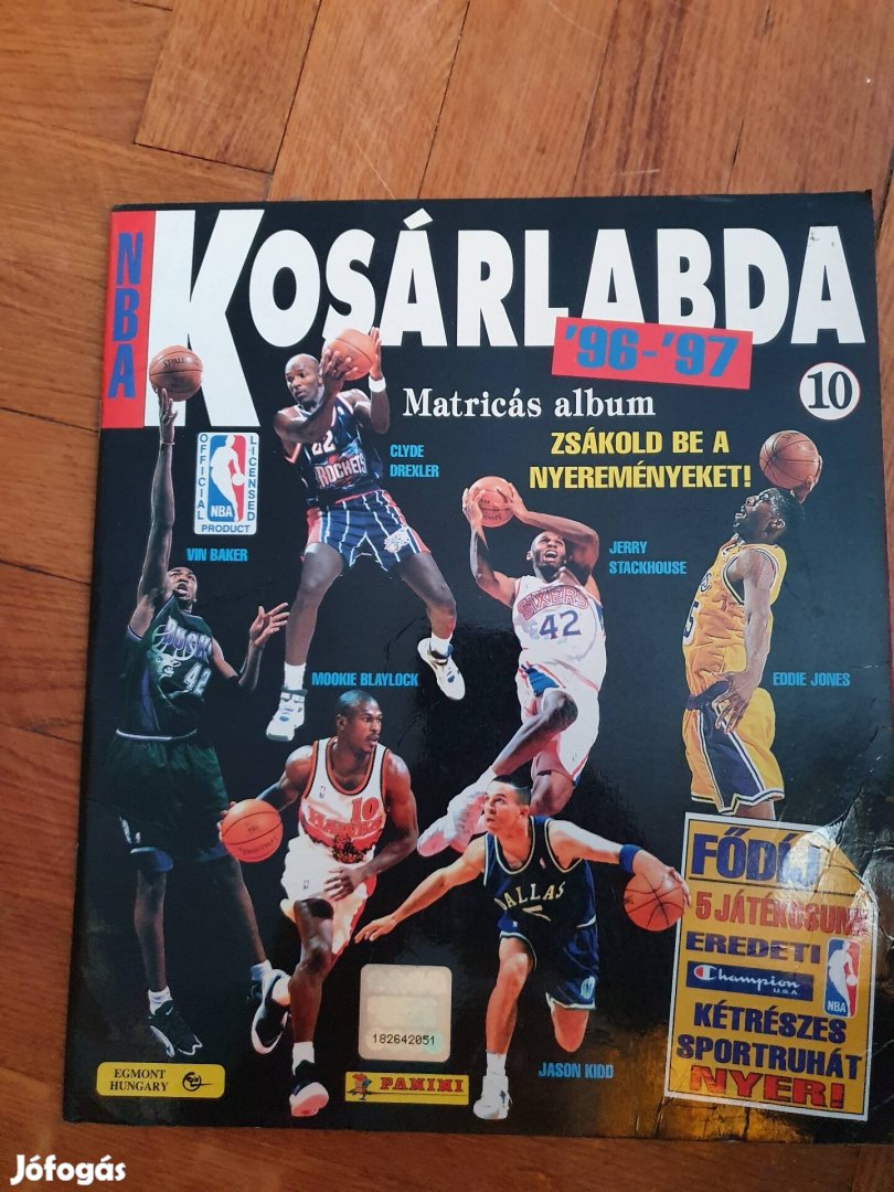 Panini NBA 1996-1997 Kosárlabda Matrica album