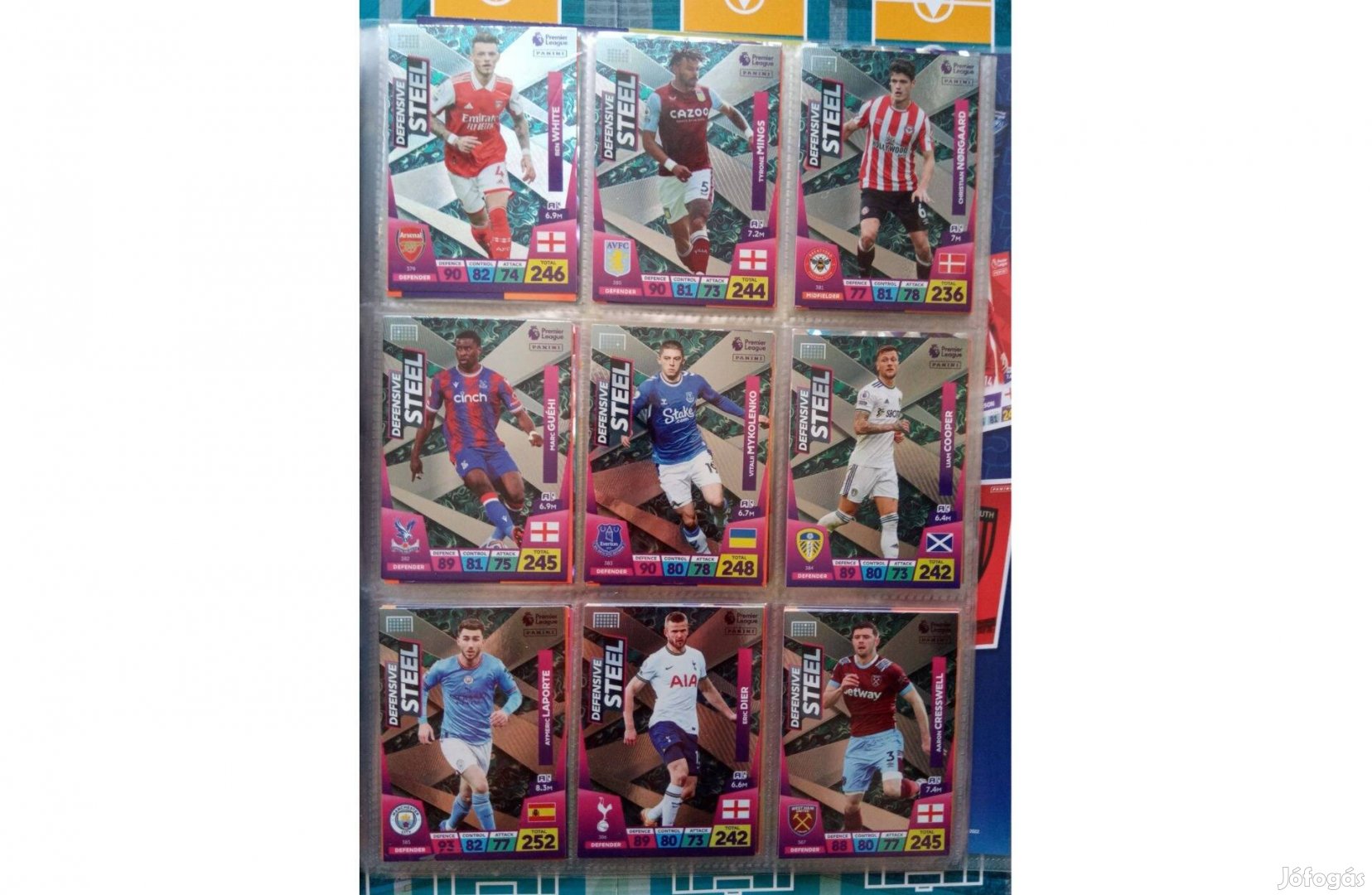 Panini Premier League 2023 Adrenalyn Defensive Steel focis