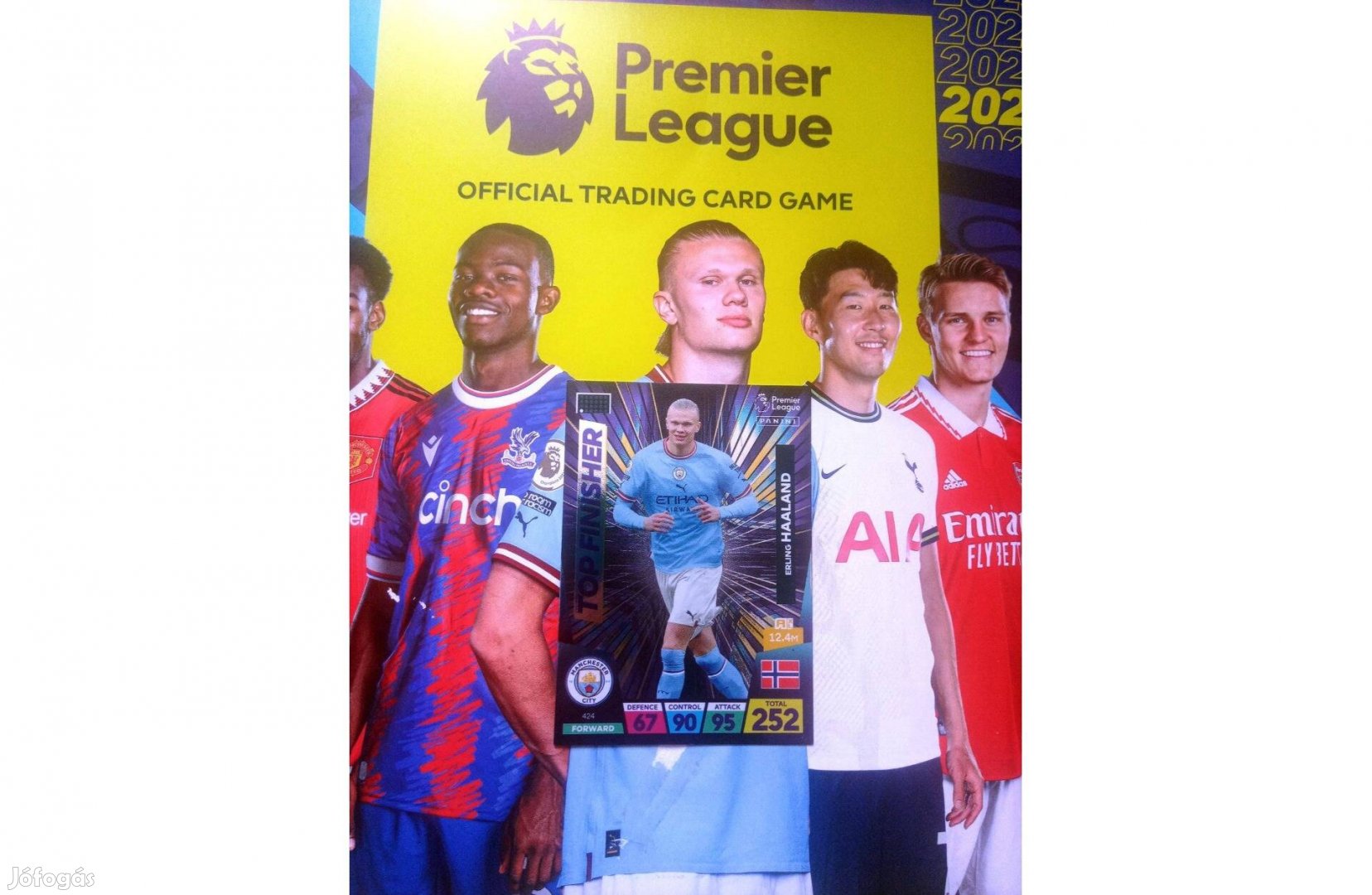 Panini Premier League 2023 Adrenalyn Top Finisher Haaland kártya