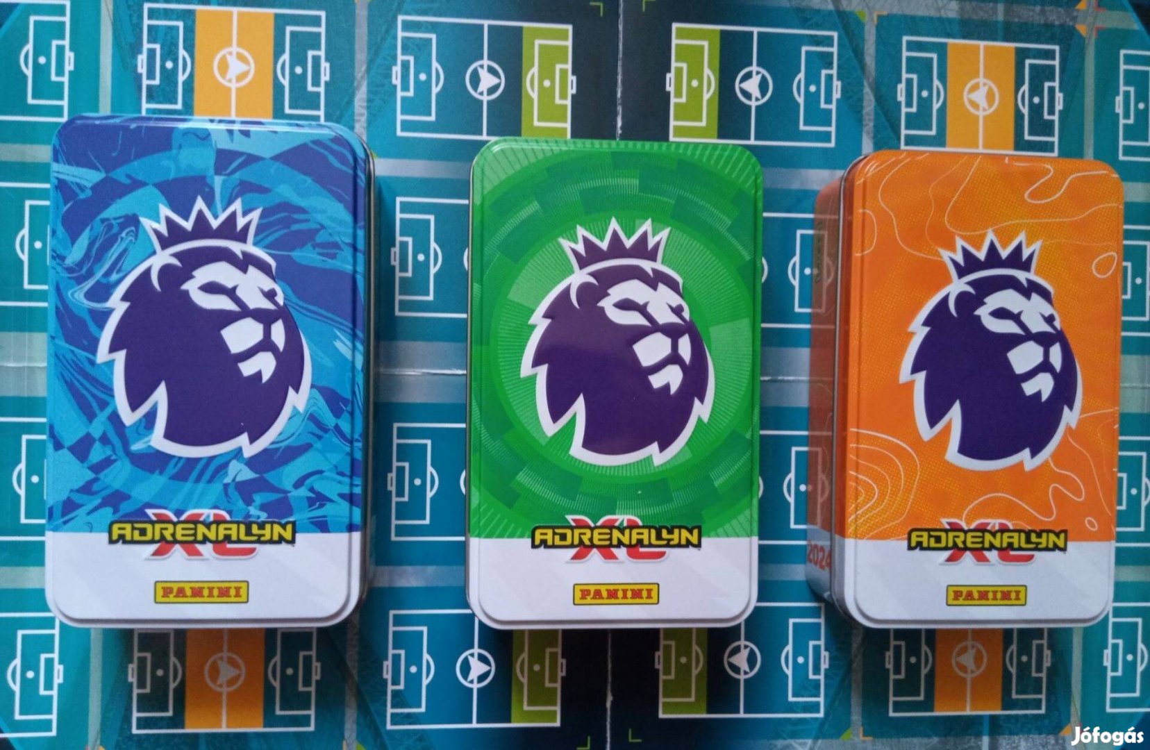 Panini Premier League 2024 Adrenalyn Nagy fémdoboz Téli Akció