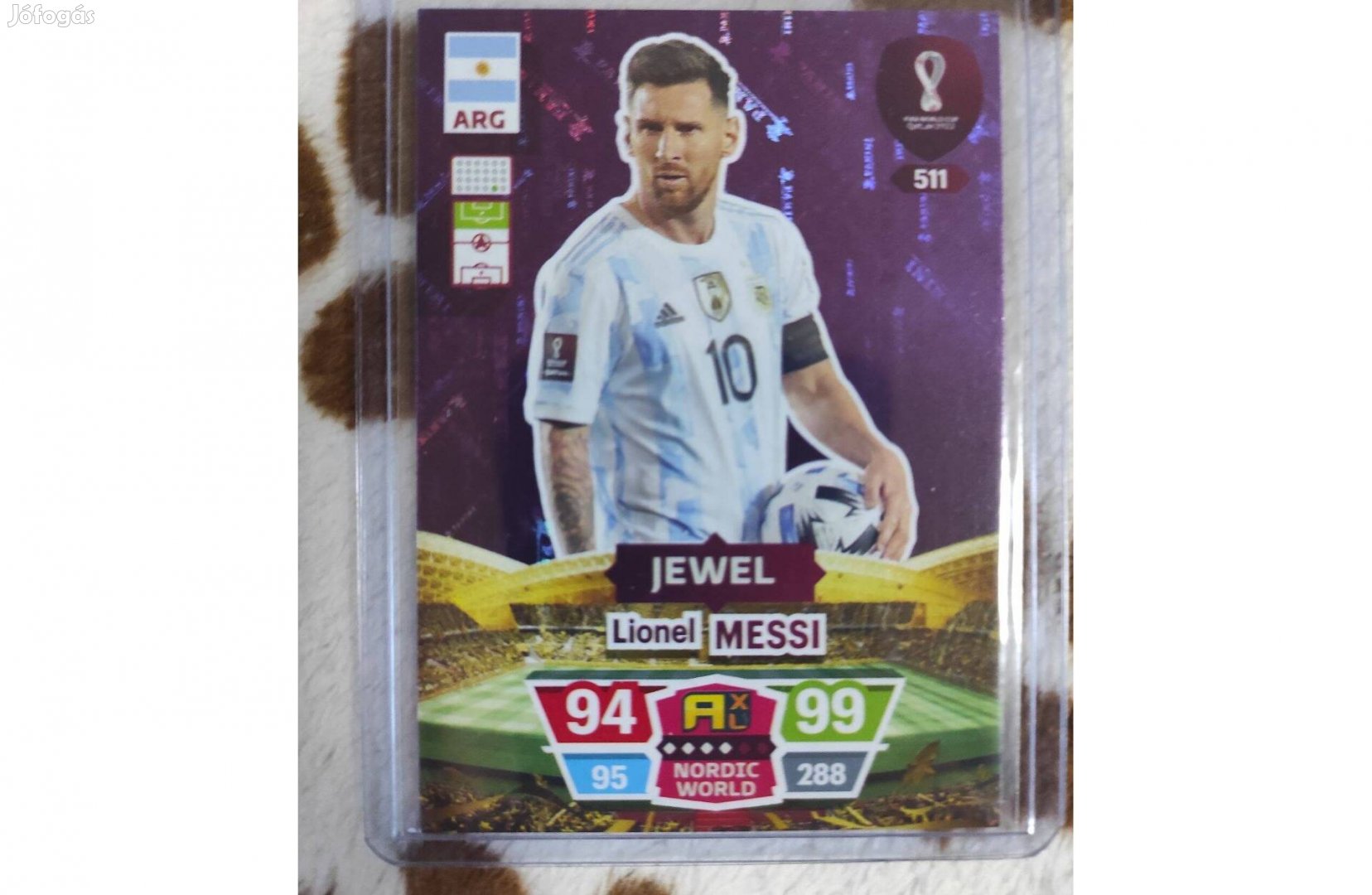 Panini World Cup 2022 Qatar Messi Jewel kártya