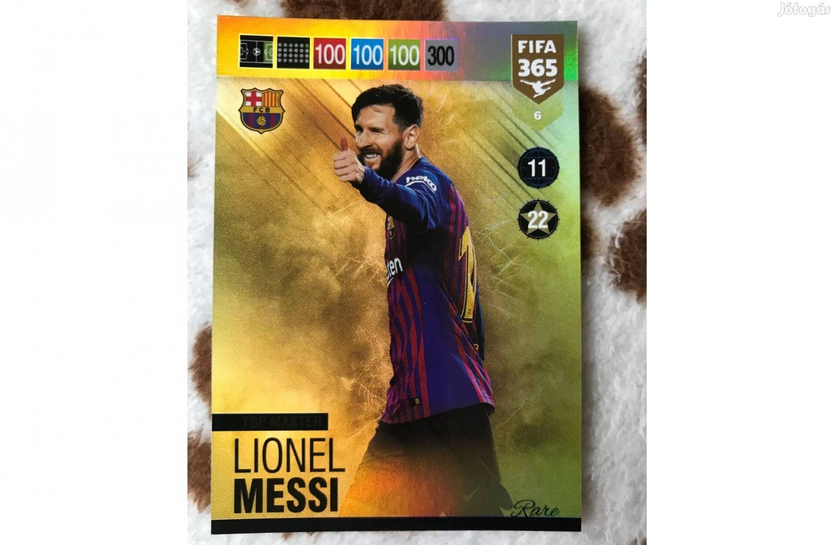 Panini fifa 365 2019 Messi top master kártya