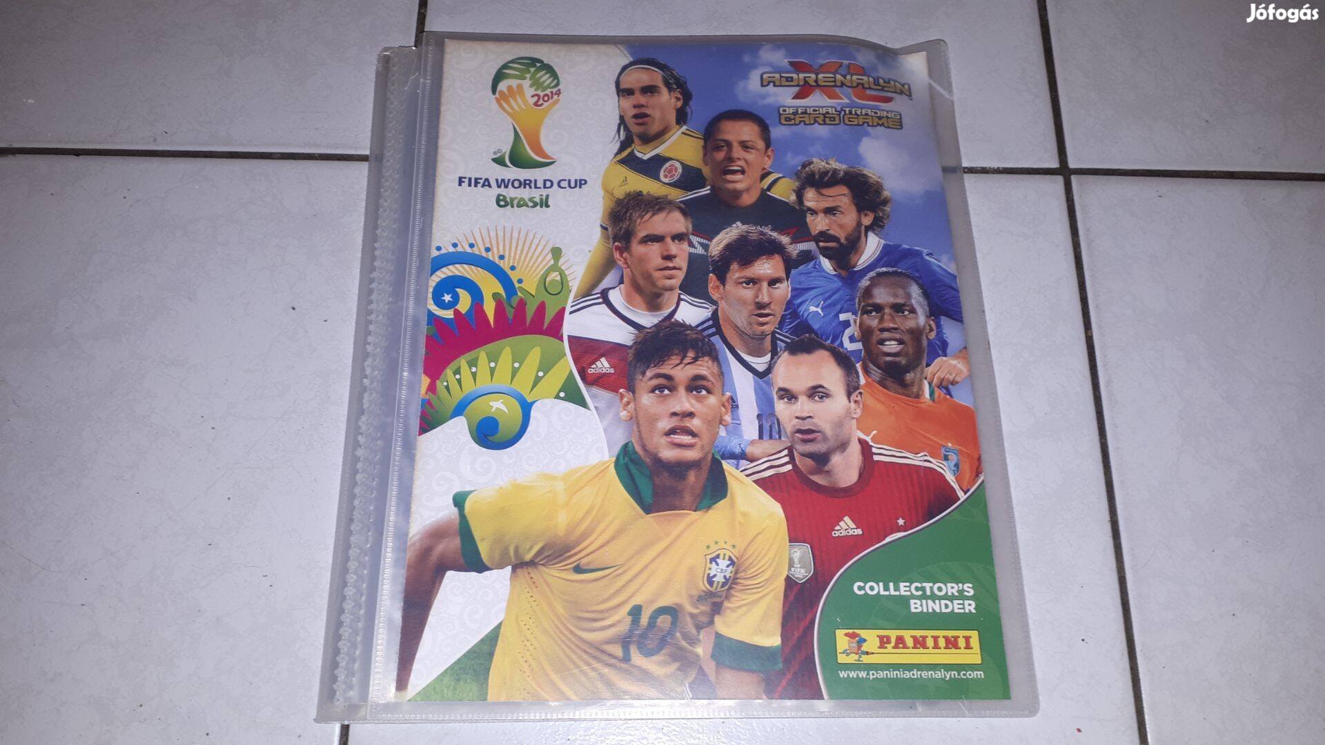 Pannini foci világbajnokság kártyaalbum kártyákkal