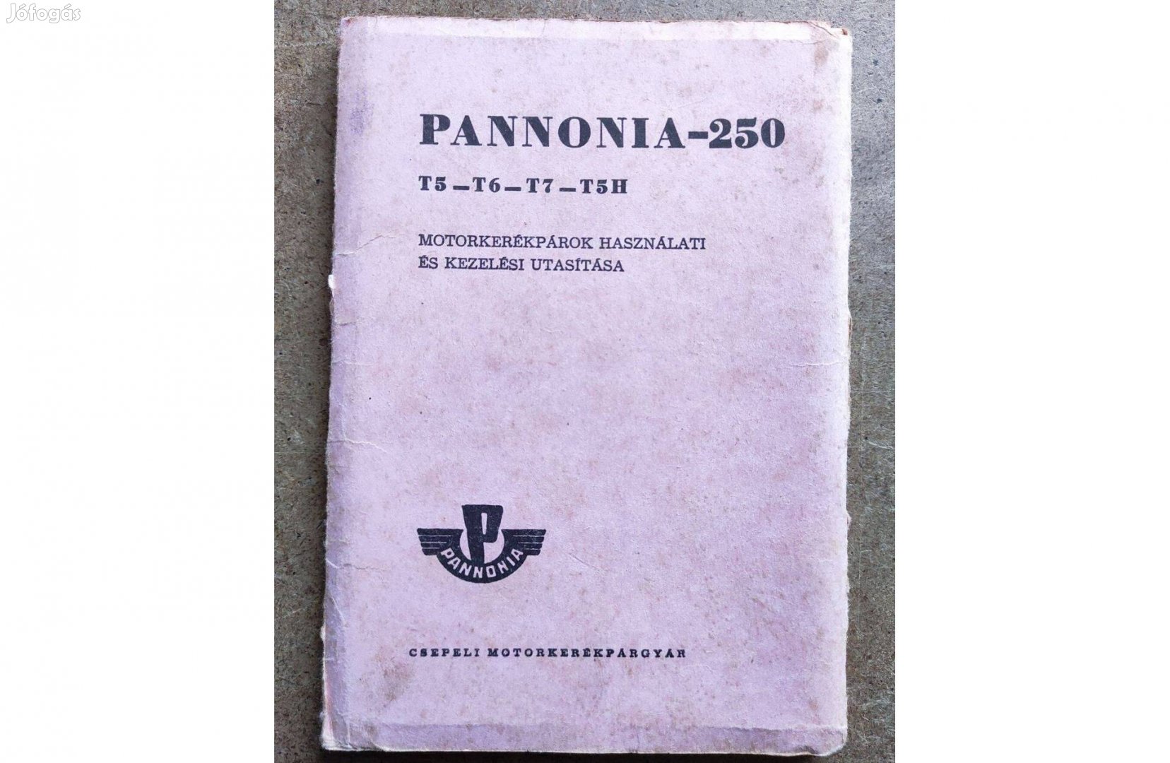 Pannonia 250 T5-T6-T7-T5H kezelési használati utasítás