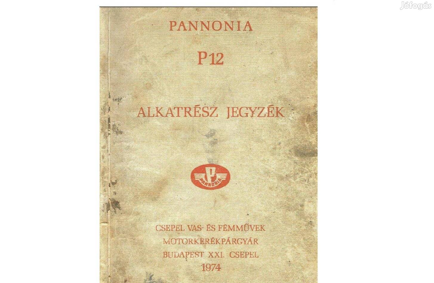 Pannónia P12 alkatrész katalógus ( Magyar )