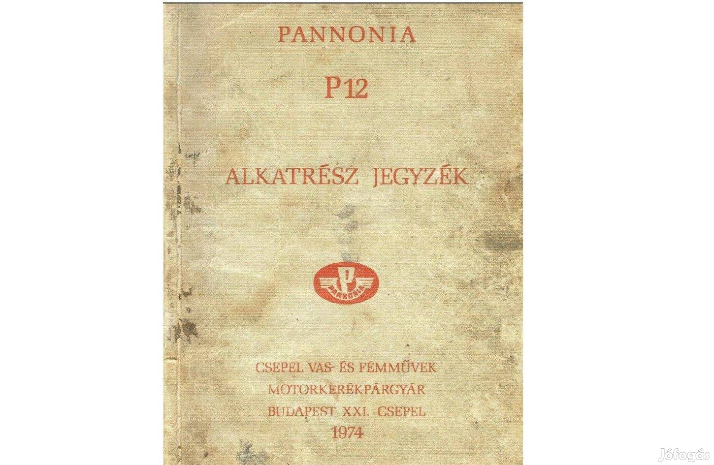 Pannónia P12 alkatrész katalógus ( Magyar )