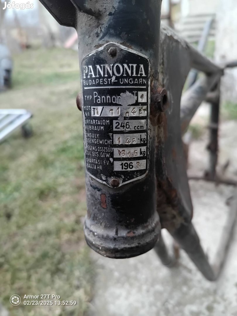 Pannonia T1 1963 váz 