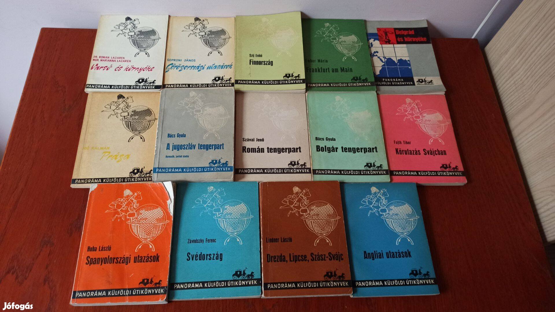 Panoráma külföldi utikönyvek sorozat 14 db könyv