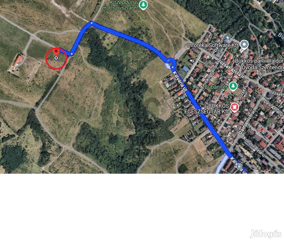 Panorámával rendelkező külterületi telek Szentendrén, közel a lakóövez
