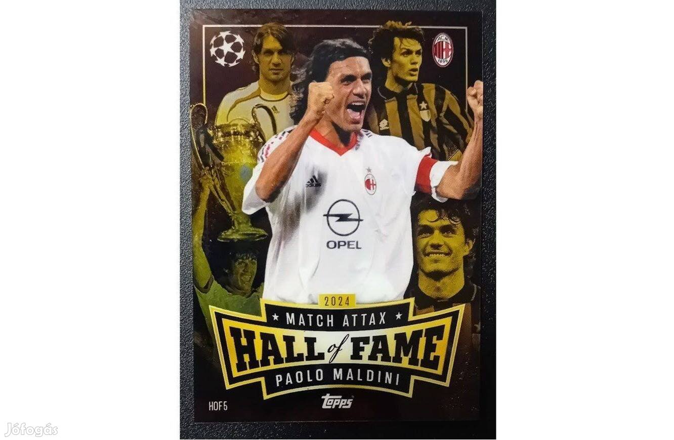 Paolo Maldini AC Milan Hall of Fame focis kártya Match Attax 2025