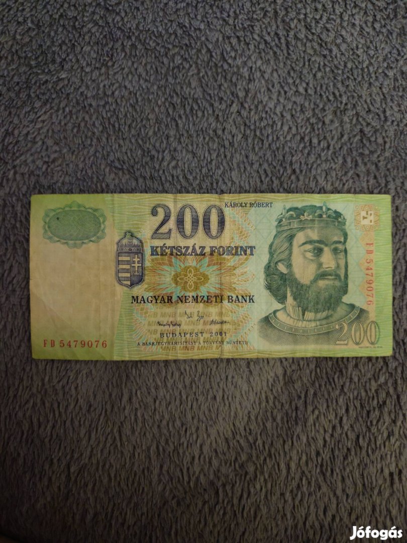 Papír 200 forint 2001 FD