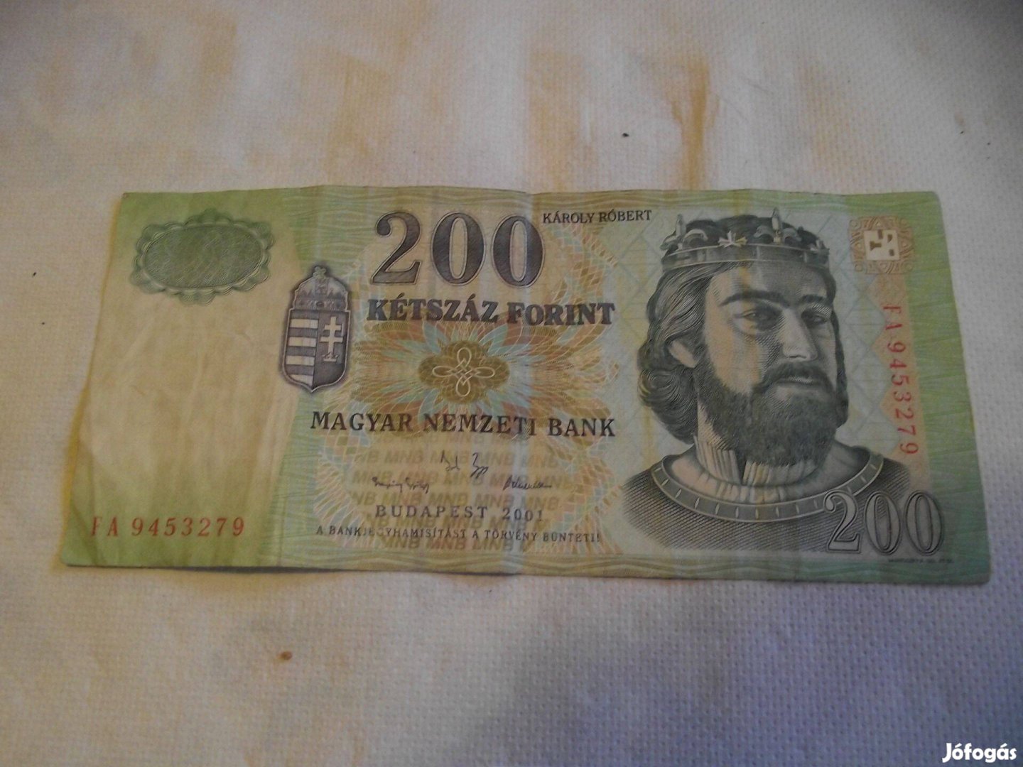 Papír 200 forint 2001. évi kiadás