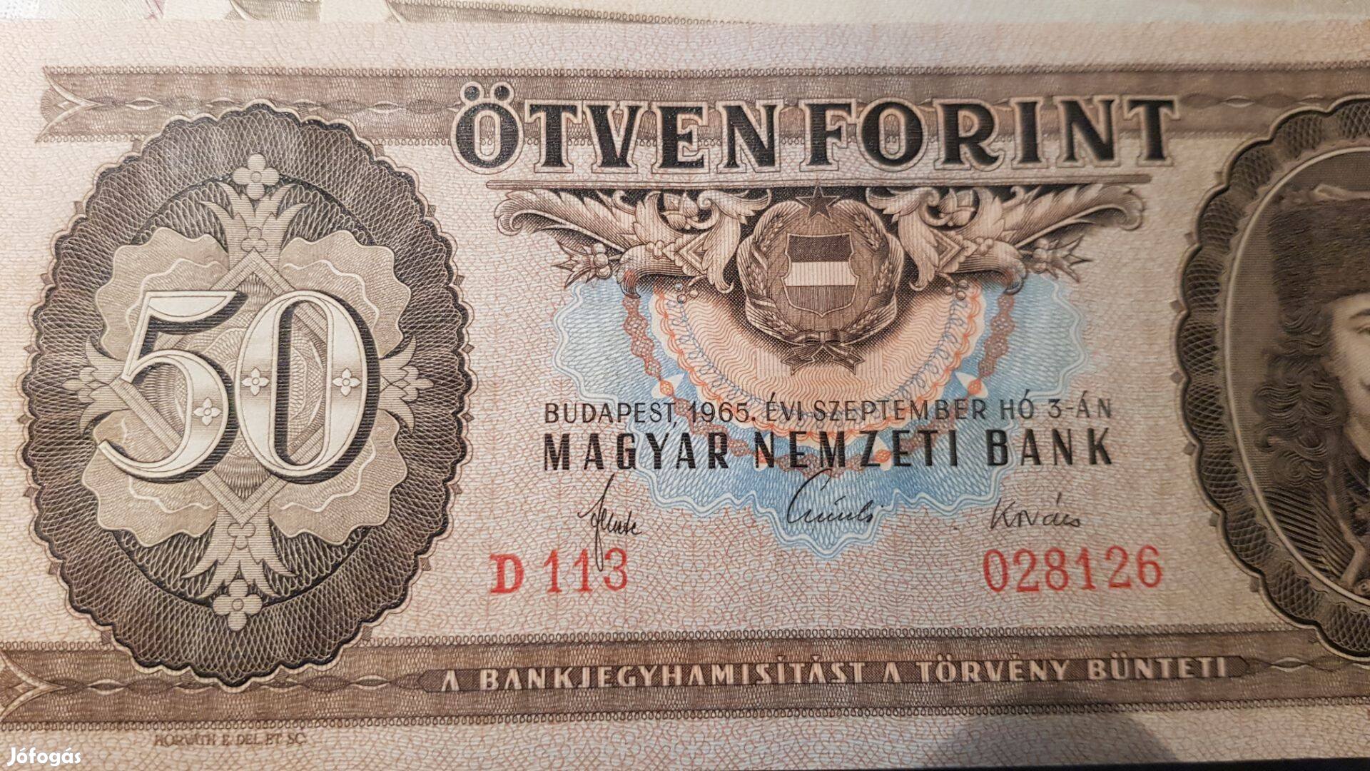 Papírpénz 1965 50Ft UNC