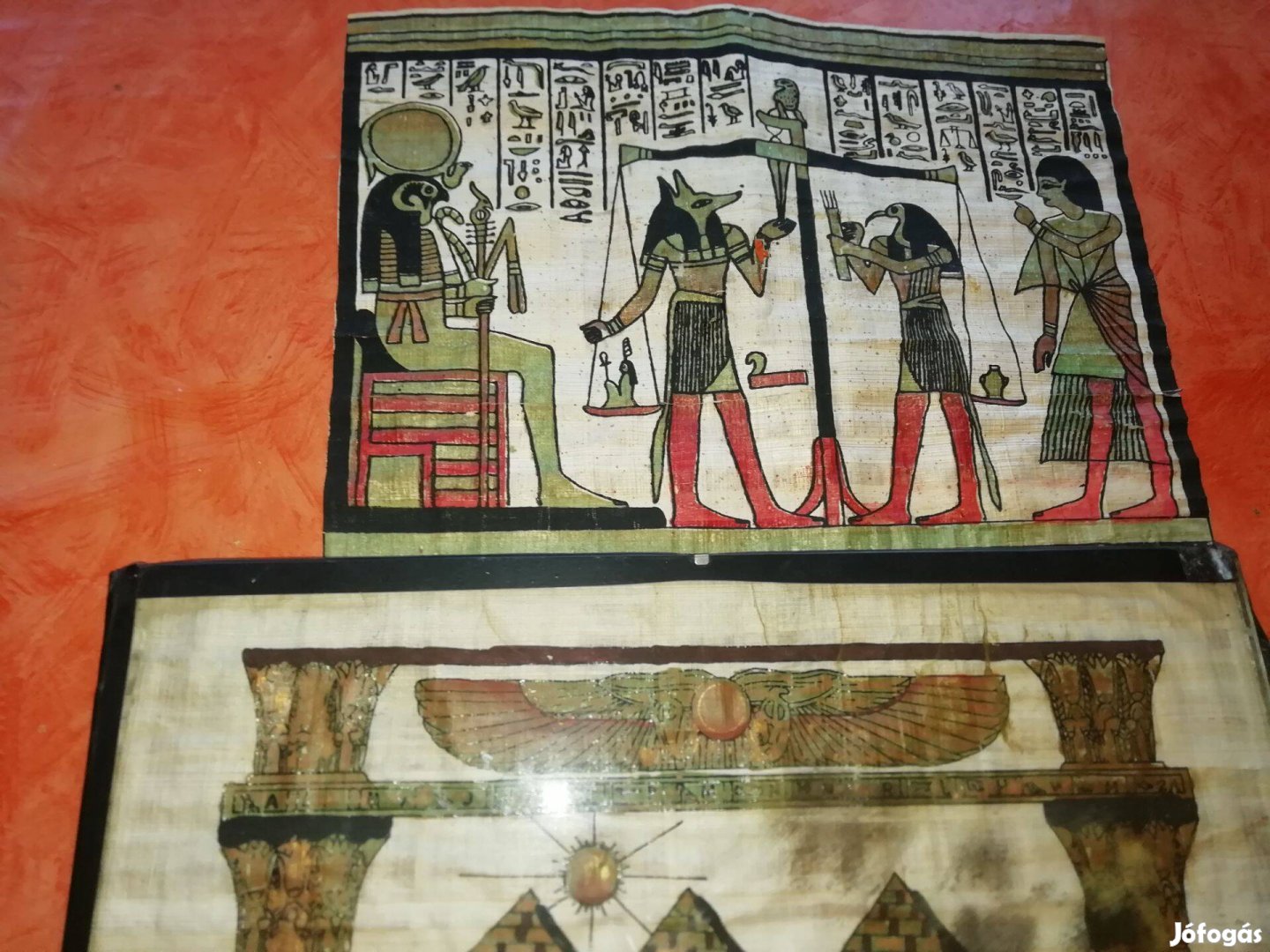 Papirusz Egyiptom képek kép eladó fali dísz 3 db gyűjtemény faldísz