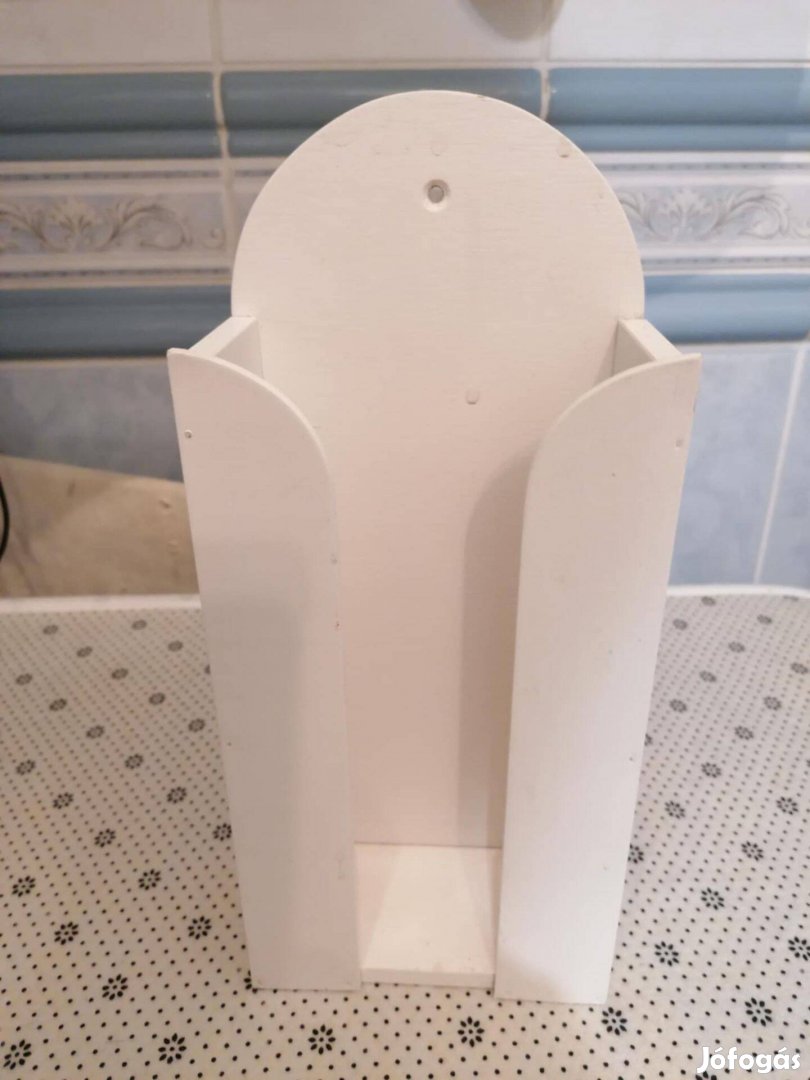 Papírzsebkendő tartó fából, nagy, falra is szerelhető